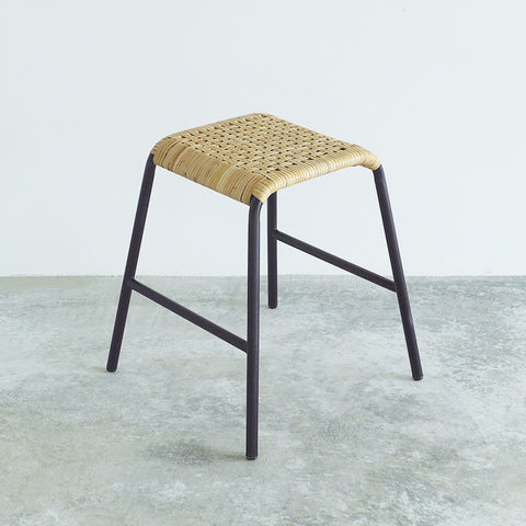 Checker Stool (Rattan)